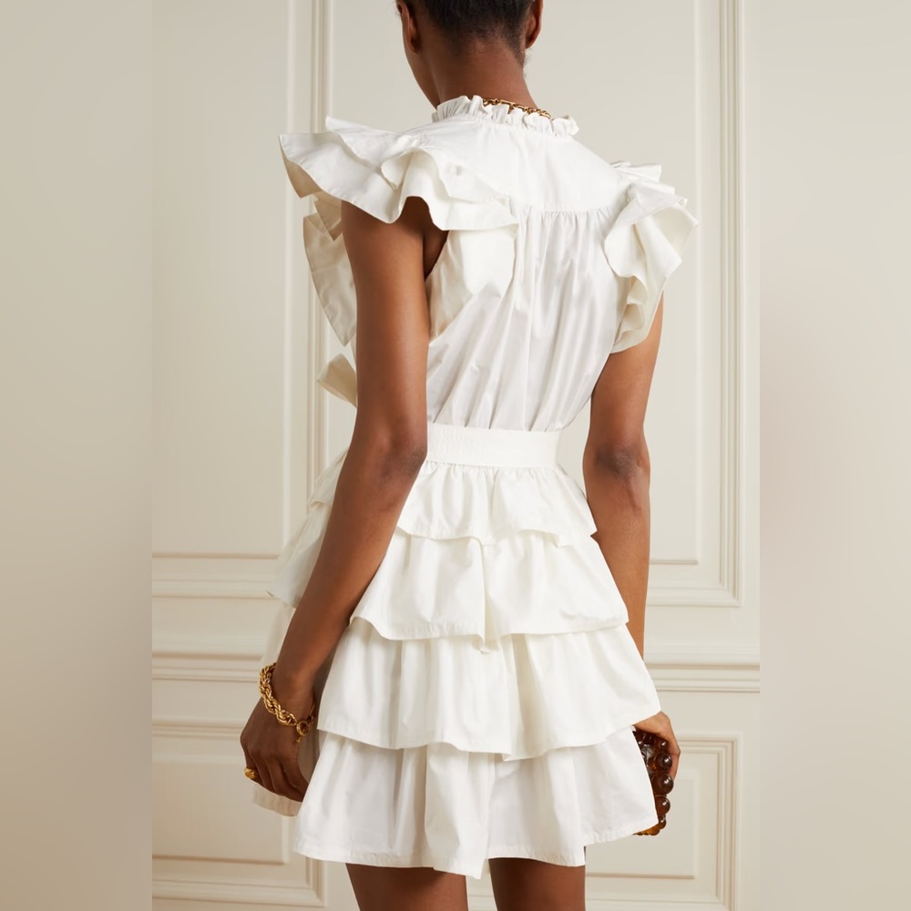 Ulla Johnson Lulua Ruffle Mini Dress, Size 16 - Picture 4 of 8